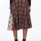 3.1 Phillip Lim - DRAPED MIDI SKIRT WITH ORGANZA COMBO
