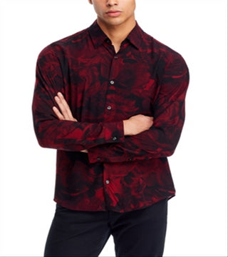 Camisa casual slim fit manga comprida com botões na frente Hugo Ermo
