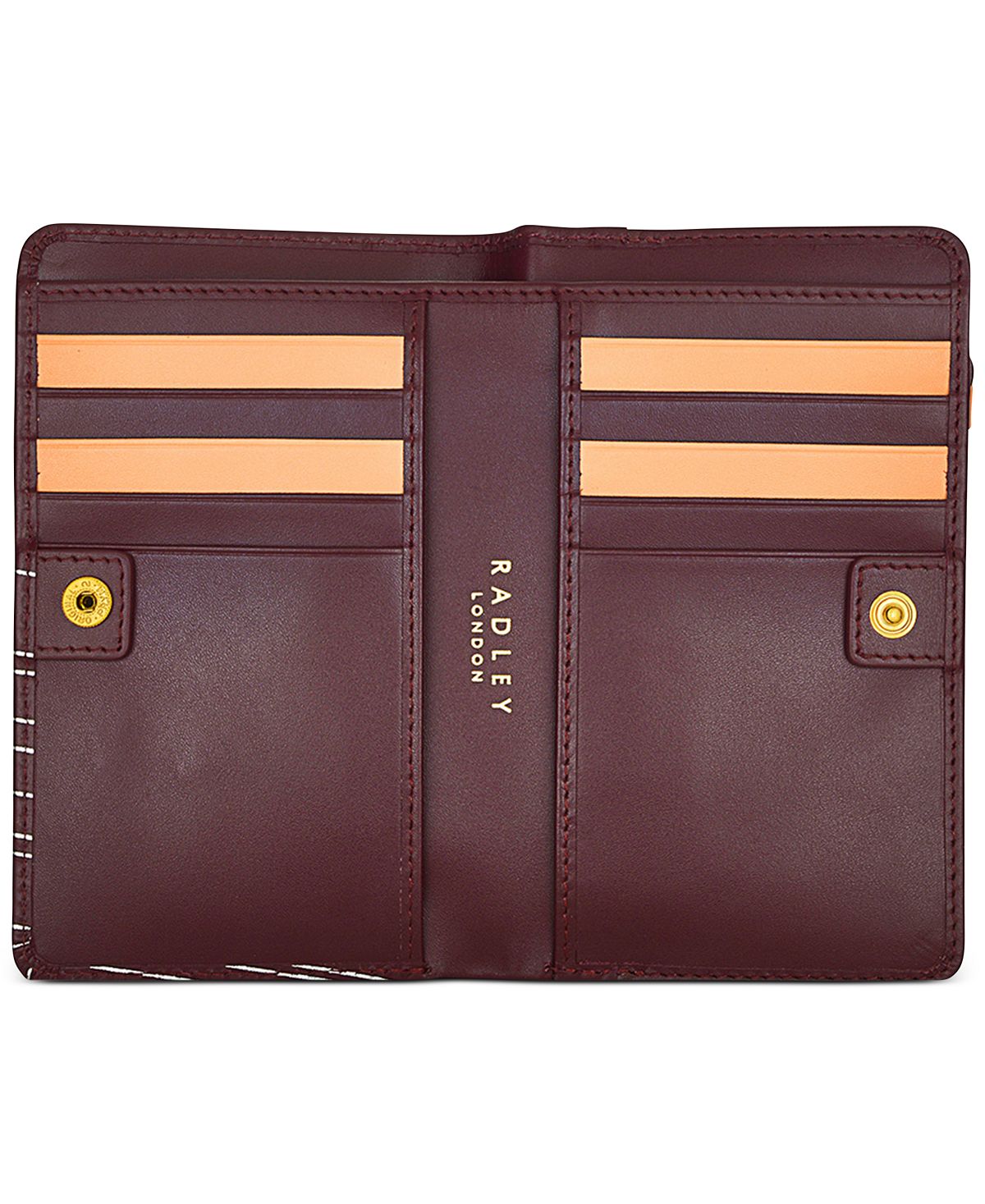 Carteira de couro Puddle Pals Bifold Radley London feminina, vermelha, tamanho regular
