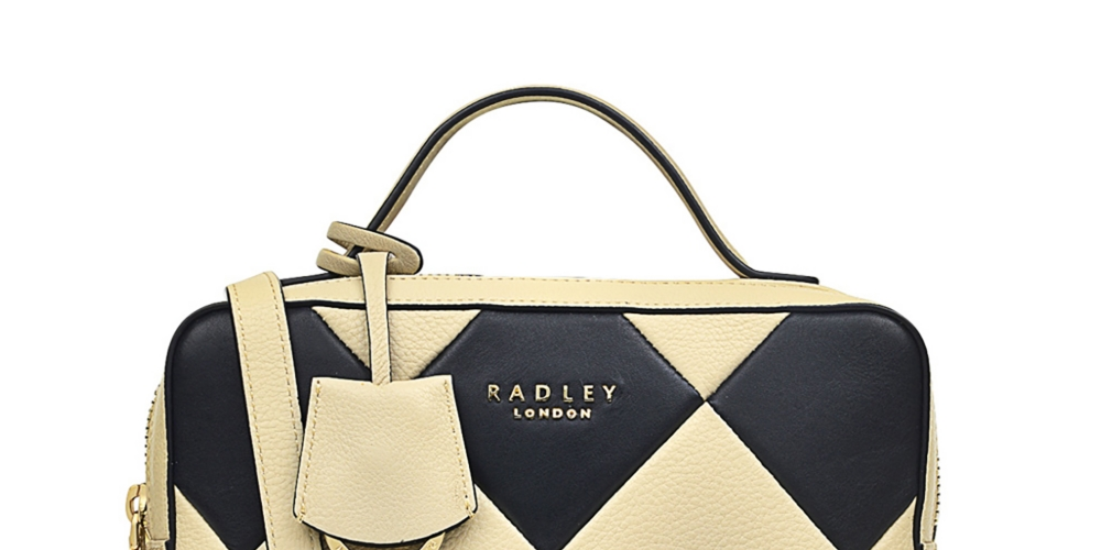 Radley London York Avenue Checkerboard Mini Bolsa Transversal Feminina com Zíper, Bege, Tamanho Único