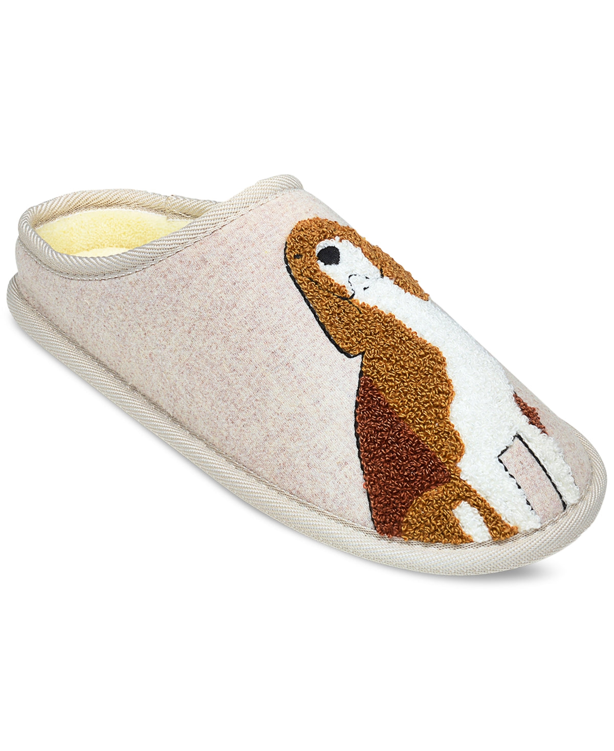 Pantufas bordadas Radley &amp; Friends femininas da Radley London, bege, tamanho 10 M