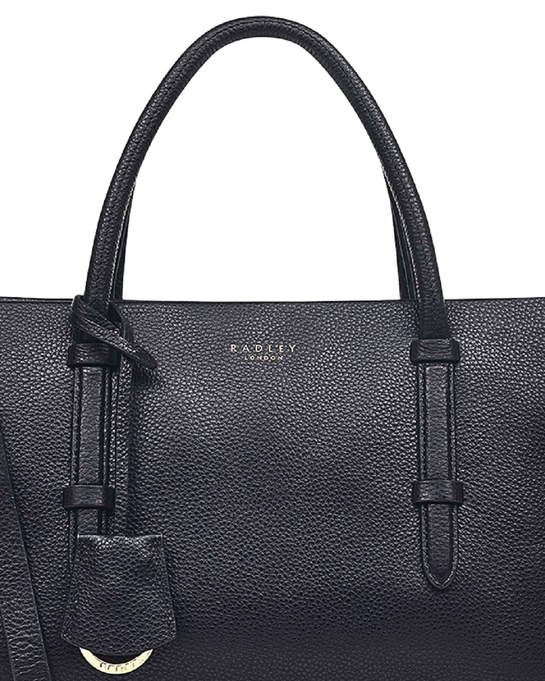 Bolsa de mão feminina Radley London Albert Street com zíper, preta, tamanho médio