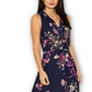 Vestido feminino AX Paris com bainha floral azul, tamanho 8