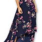 Vestido feminino AX Paris com bainha floral azul, tamanho 8