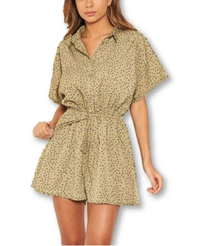 Macacão feminino AX Paris estilo Love Heart com bolinhas, verde, tamanho 13