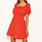 Vestido feminino Ax Paris com babados e decote em V, tamanho 15, vermelho