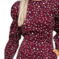 Macacão feminino AX Paris com estampa animal e manga elástica, roxo, tamanho 12