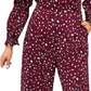 Macacão feminino AX Paris com estampa animal e manga elástica, roxo, tamanho 12