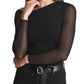 reiss-womens-black-willow-sheer-sleeve-top-size-x-small