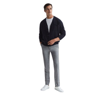 Reiss Men's Navy Andrews Wool Cardigan Size Medium