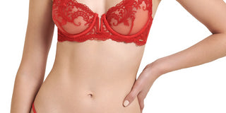 Sutiã bordado Marselha feminino Bluebella 41815 vermelho tamanho 34A