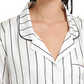Conjunto de pijama curto listrado Alma feminino Bluebella, branco, tamanho 6