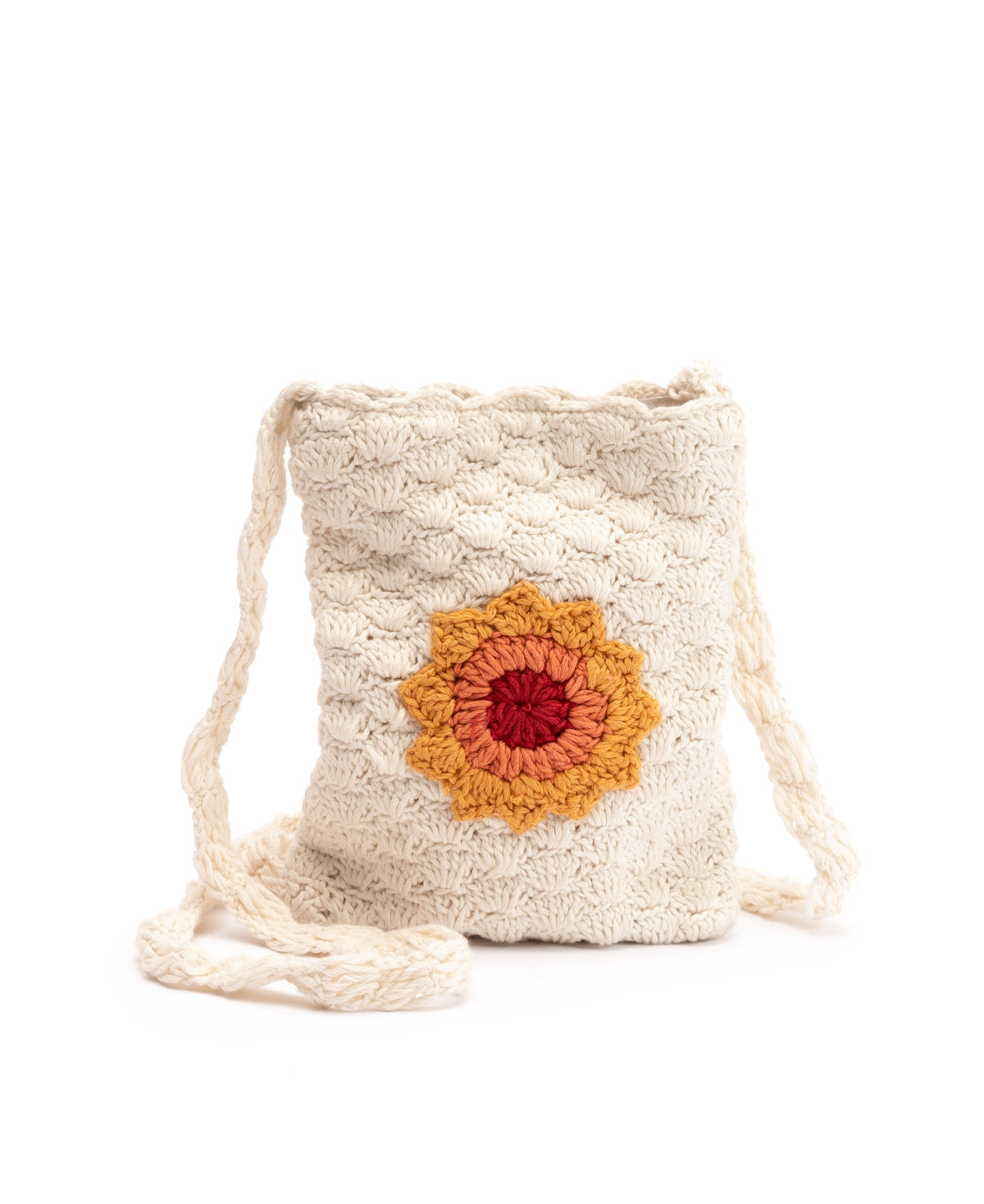 Mini bolsa transversal de crochê feminina Skinnydip London, branca, tamanho regular