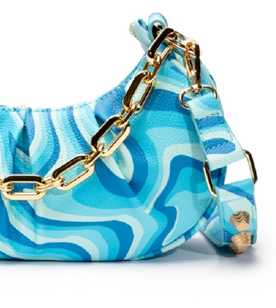 Bolsa de ombro transversal feminina Skinnydip London Devyn, azul, tamanho regular