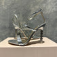 Sophia Webster Sandálias femininas de salto alto Rosalind Almond Toe Crystal Star, cinza, tamanho 6,5