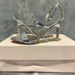 Sophia Webster Sandálias femininas de salto alto Rosalind Almond Toe Crystal Star, cinza, tamanho 7,5