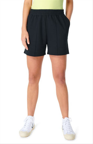 Shorts femininos pretos para depois das aulas Sweaty Betty, tamanho médio