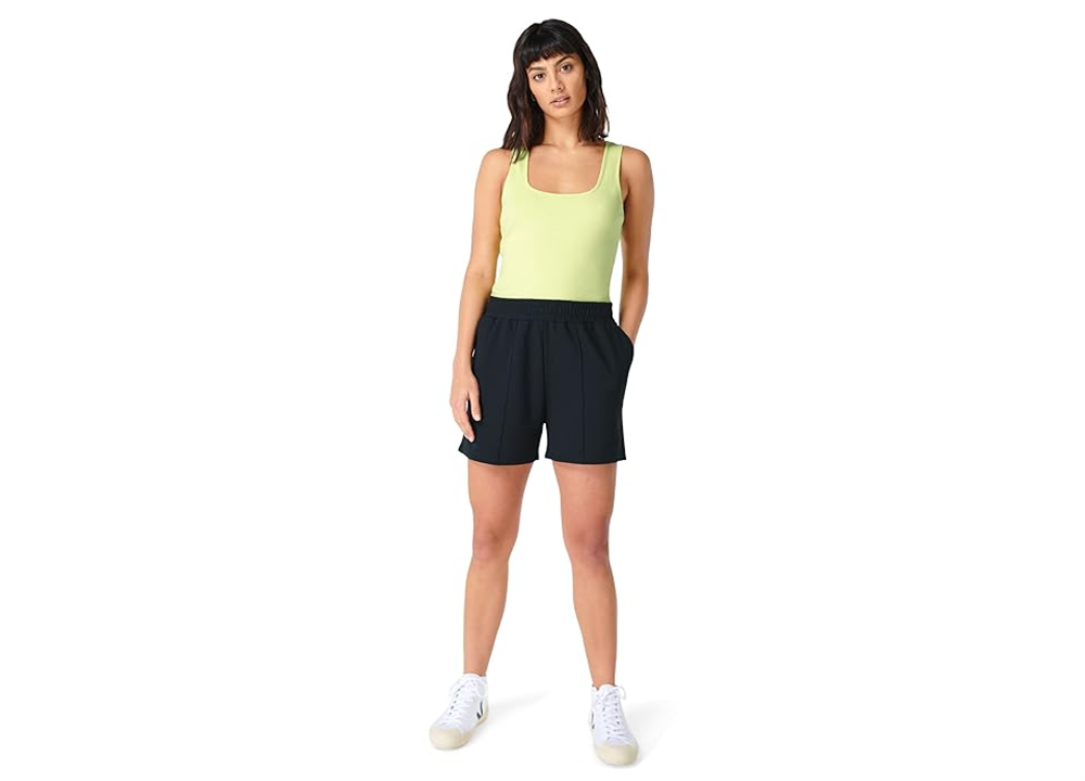 Shorts femininos pretos para depois das aulas Sweaty Betty, tamanho médio