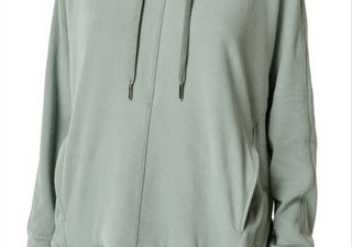 Moletom com capuz Sweaty Betty Luxe Fleece - Green Mist, tamanho GG