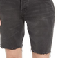 Shorts jeans Allsaints Switch Raw Hem em preto lavado