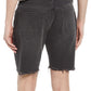 Shorts jeans Allsaints Switch Raw Hem em preto lavado