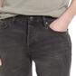 Shorts jeans Allsaints Switch Raw Hem em preto lavado