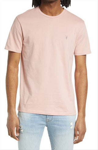 Camiseta Allsaints Brace Tonic Crewneck em rosa amargo, tamanho XG