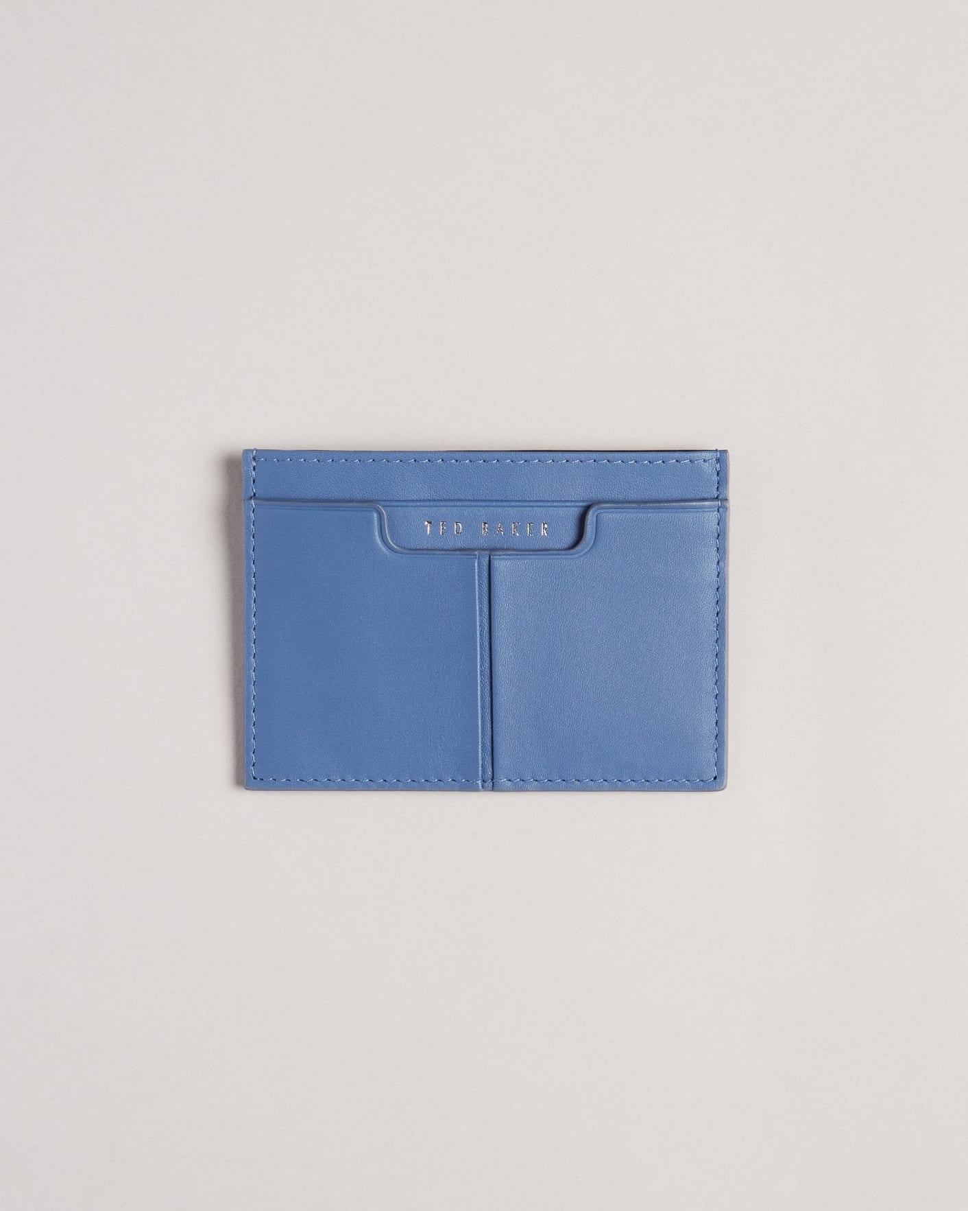 Porta-cartões de couro Samise feminino Ted Baker London, azul, tamanho regular