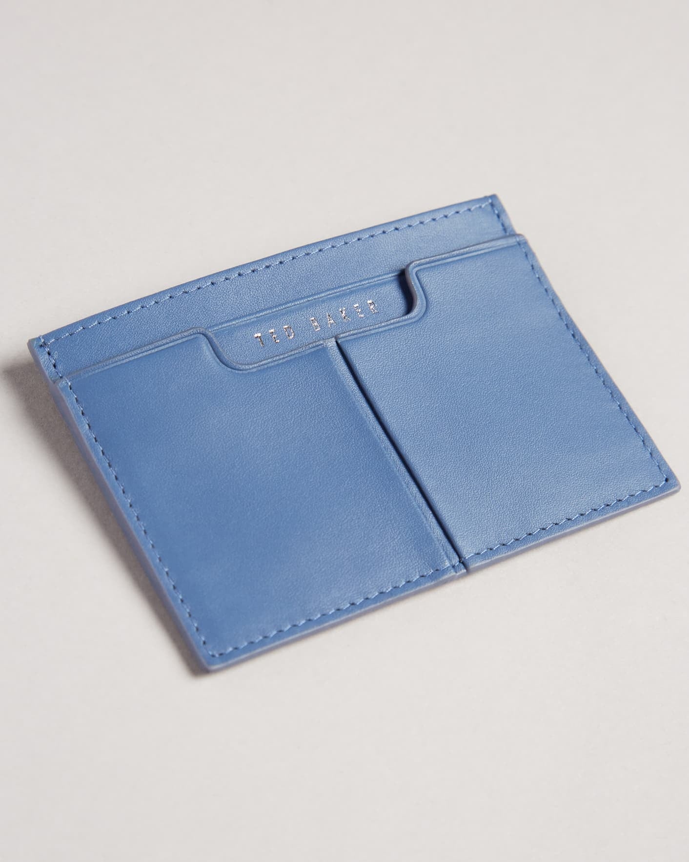 Porta-cartões de couro Samise feminino Ted Baker London, azul, tamanho regular