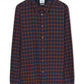 Camisa xadrez sob medida masculina Paul Smith, azul, tamanho pequeno