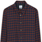 Camisa xadrez sob medida masculina Paul Smith, azul, tamanho pequeno