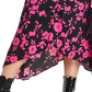ASOS DESIGN Curve Tamanho 12W EUA Floral Franzido Assimétrico Midi Saia em Multi