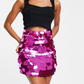 Minissaia ASOS DESIGN Sequin Disc em rosa brilhante, tamanho 4