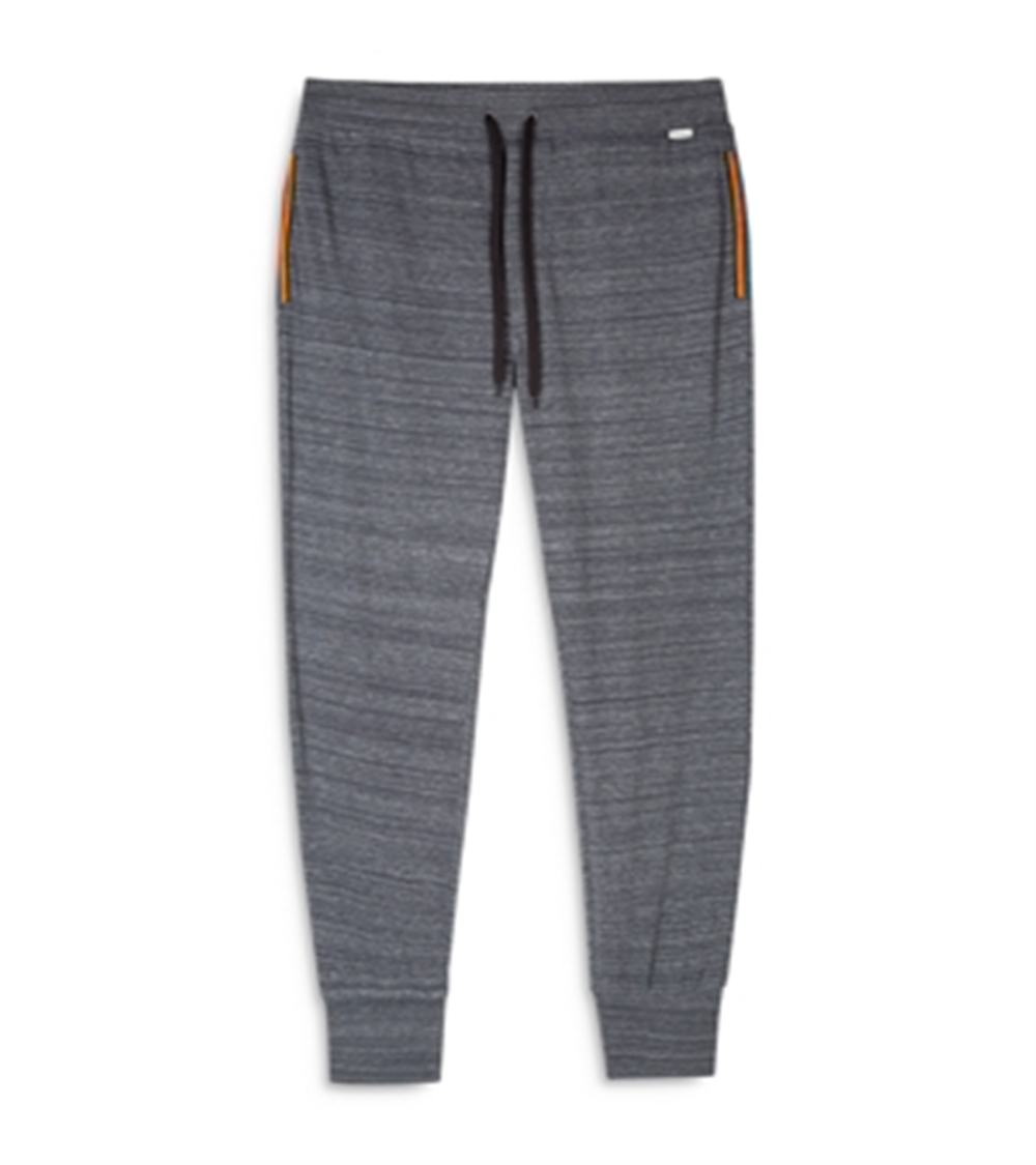 Calça jogger feminina Paul Smith de seda e caxemira, cinza, tamanho extragrande
