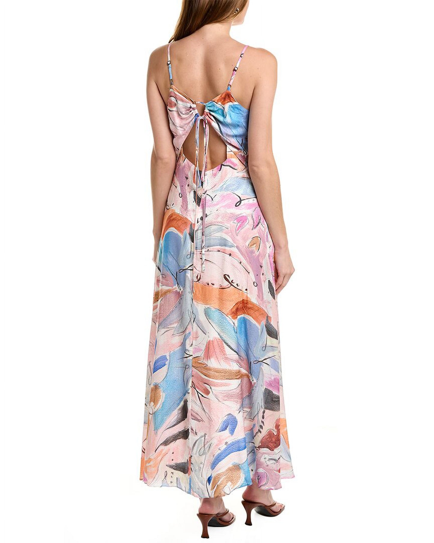 Vestido longo sem mangas Lizybet com decote em V e tamanho 3 da Ted Baker London Ivory
