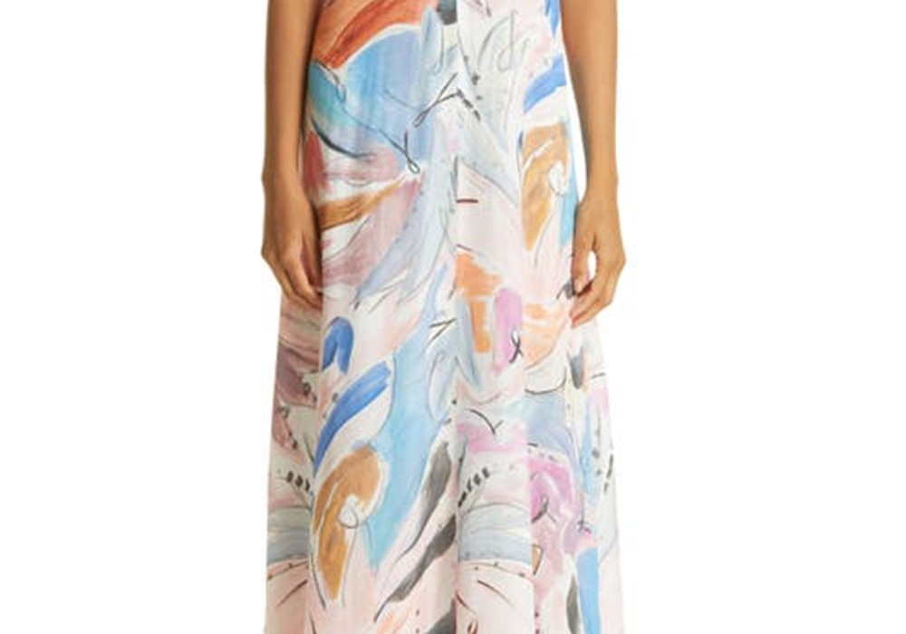 Vestido longo sem mangas Lizybet com decote em V e tamanho 3 da Ted Baker London Ivory