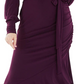 Vestido feminino Quiz com babados e estilo envelope assimétrico, roxo, tamanho 12
