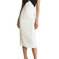 Vestido justo com recorte Elodie feminino Reiss, branco, tamanho 8