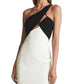 Vestido justo com recorte Elodie feminino Reiss, branco, tamanho 8