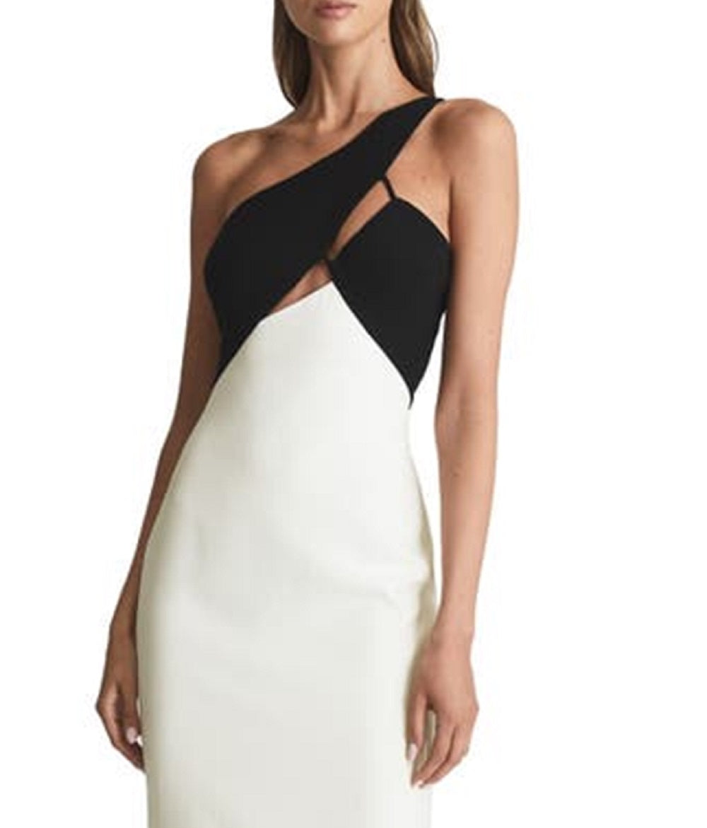 Vestido justo com recorte Elodie feminino Reiss, branco, tamanho 8