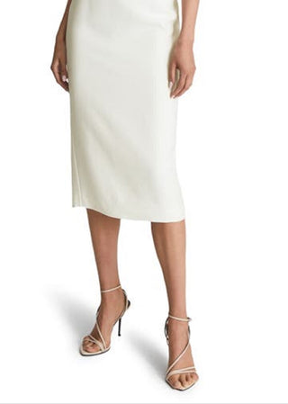 Vestido justo com recorte Elodie feminino Reiss, branco, tamanho 8
