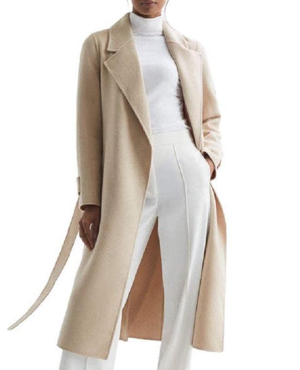 Casaco feminino Reiss Agnes Wool Blend Rosa Tamanho 6