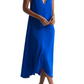 Vestido feminino Reiss Mila com detalhes em azul, tamanho 6