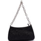 Bolsa de ombro feminina Skinnydip London Gianna Nylon Heart Quilt, preta, tamanho regular