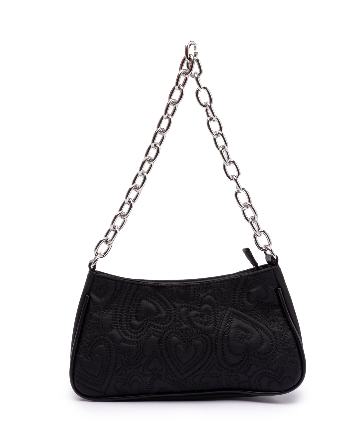 Bolsa de ombro feminina Skinnydip London Gianna Nylon Heart Quilt, preta, tamanho regular