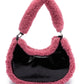 Bolsa de ombro feminina Skinnydip London Kiely Borg Trim, preta, tamanho regular