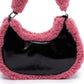 Bolsa de ombro feminina Skinnydip London Kiely Borg Trim, preta, tamanho regular