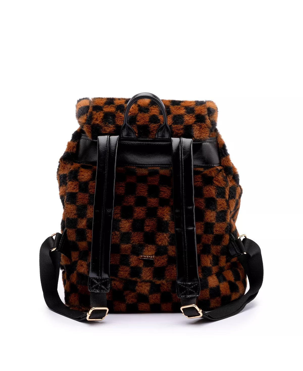 Mochila utilitária xadrez feminina Skinnydip London, preta, tamanho regular
