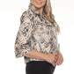 Joseph Ribkoff - Snakeskin Faux Suede Swing Jacket