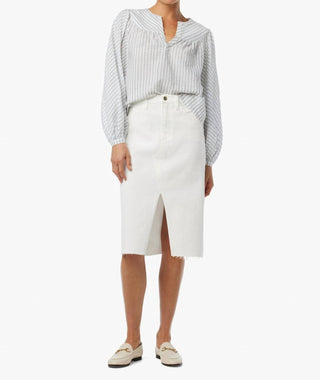 Joe'S Jeans - Saia jeans com fenda The Joplin de cintura alta, tamanho 28, US$ 198